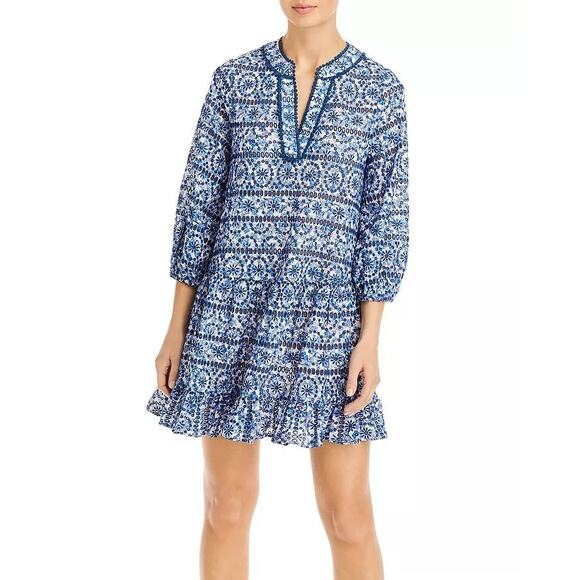 Shoshanna Printed Swim Cover-Up Dress sz L - Picture 1 of 3